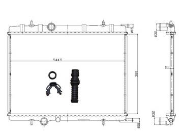 фото thumb №10, Nrf радіаторів двигуна citroen xsara 98-05 58304