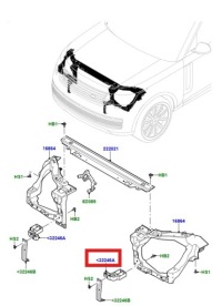 Усилитель бампера передний левая range rover l460 sport l461 lr152682 Доставка, фото thumb