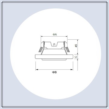 ANEMOSTAT WYWIEWNY 125mm BIAŁY Z RAMKĄ + OPASKA