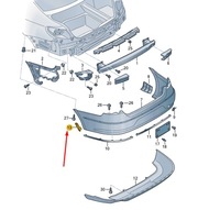 фото thumb №10, Vw cc rear бампер правий wheel cover trim 3c8807838b