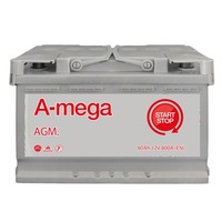 фото thumb №1, Аккумулятор amega agm 12v 80ah 800a кнопка старт/стоп