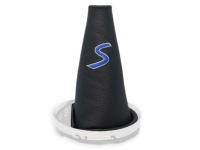 Купить Mini cooper s r56 автоматическая коробка передач чехол переключения передач черная кожа вышивка granatowy, фото thumb