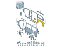 фото thumb №1, Фрагмент стіни бічний правий задній dół vw transporter oe: 7e1809844