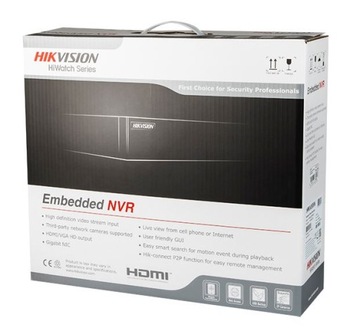 Hikvision 4K 16-канальный IP-рекордер, диск 4 ТБ