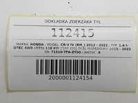 фото thumb №12, Накладка бампера задняя спойлер диффузор honda cr-v iv lift