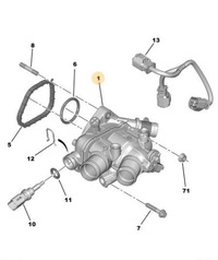 фото thumb №6, Корпус термостата 207 1.4 1.6 9810916880 oryg fv