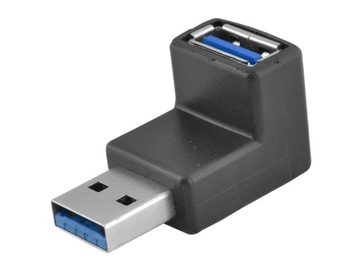 Переходник вилка USB 3.0 — розетка USB 3.0 угловая Lexton LX8377K