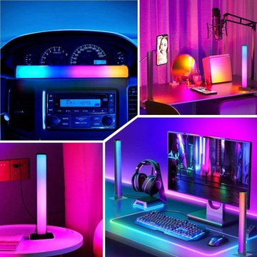 УМНАЯ СВЕТОДИОДНАЯ СВЕТОДИОДНАЯ ИГРОВАЯ ЛАМПА 2 ШТ. RGB ЛАМПА ДЛЯ ИГРЫ/ТВ/УКРАШЕНИЯ ПК