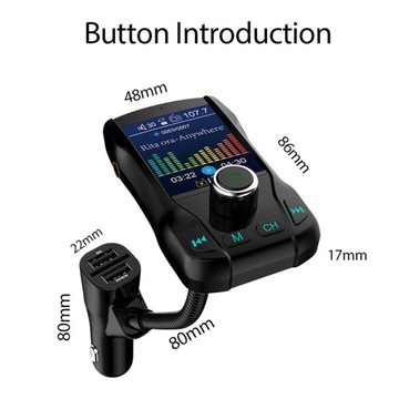 Автомобильный Bluetooth-передатчик черный