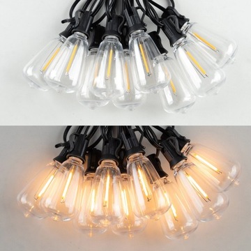 СВЕТОДИОДНАЯ ГИРЛАНДА САДОВОГО ОСВЕЩЕНИЯ 30М ТЕПЛОГО ЦВЕТА ST38 50LED ВОДОНЕПРОНИЦАЕМАЯ