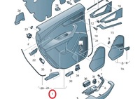 фото thumb №1, Audi q7 4m обивка боковина панель дверь зад правые материал 4m0867304a новая