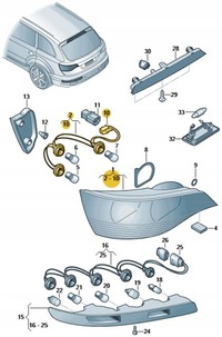 фото thumb №10, Джгут лампи задній audi q7 4l oryginlna 4l0945221b