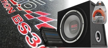 STRONG MAC AUDIO BASS BOX + CRUNCH УСИЛИТЕЛЬ + КАБЕЛИ 10 мм2 ПРОВОДА