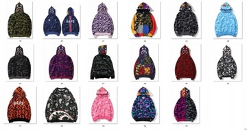 Толстовка Bape Shark kangaroo, зеленая камуфляжная кенгуру, S