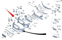 фото thumb №1, Відбивач бампера правий перед mercedes a2138206803