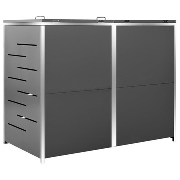 OSŁONA NA 2 KOSZE NA ŚMIECI 138X775X1155 STAL NIERDZEWNA