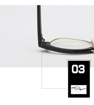 OKULARY KOREKCYJNE NERD nerdy retro PLUSY +0.75