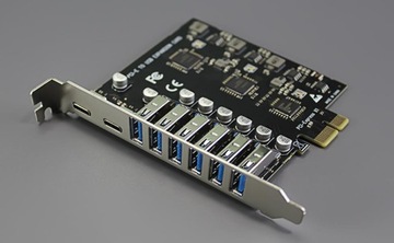 8-портовая плата адаптера USB 3.0 PCIe (2 USB-C и 6 USB-A)