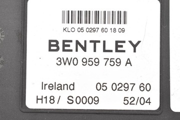 фото thumb №9, Блок управления модуль сиденья правый 3w0959759a bentley continental 1 i gt 03-12