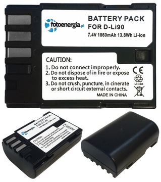 АККУМУЛЯТОР D-Li90 DLI90 АККУМУЛЯТОР ДЛЯ PENTAX K-5 K-5 II K-5 IIs 1860MAH