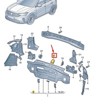 фото thumb №2, Vw taigo cs rear center left lock carrier усилитель 2g7813323a