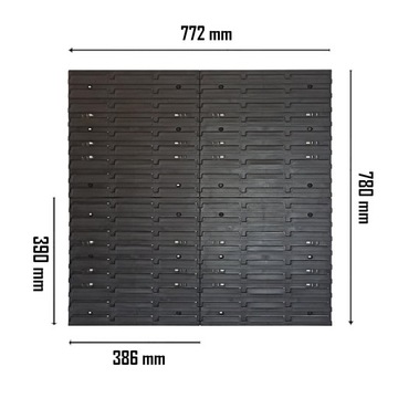 ИНСТРУМЕНТАЛЬНАЯ ДОСКА ДЛЯ МАСТЕРСКОЙ 78x78 см, 53 лотка