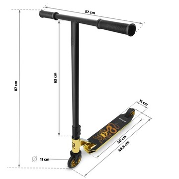 Трюковый самокат SOKE XTR STREET ABEC-9 T-BAR