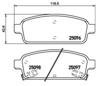 Купити Набір гальмівні диски гальмівні 268mm + гальмівні колодки задній opel astra j універсал 2009-2015, фото thumb