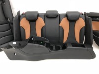 фото thumb №8, Салон кожаный sedan audi a3 8v чёрный коричневый сиденья обшивки заднее сиденье