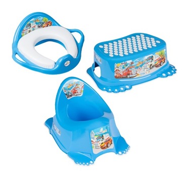 Набор Playing POtty FOOTREST, мягкий чехол, CARS BLUE