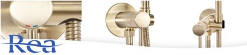 Смеситель для биде скрытого монтажа LOOP Gold Brushed