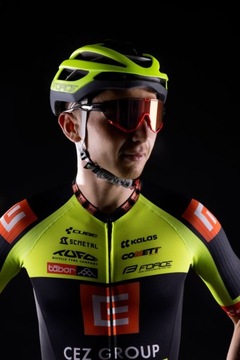 Okulary rowerowe FORCE CREED czarno-czerwone