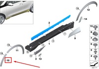 фото thumb №9, Bmw i3 i01 молдинг подкрылок правого передний 7482660 51117484528