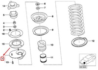 фото thumb №9, Bmw z3 coupe e36 передняя часть правый upper амортизатор капота кронштейн 31332227898 2227898