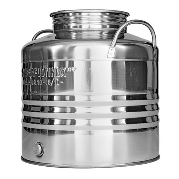 BECZKA bańka ANTAŁEK ze stali INOX 30L z kranem na wodę olej bimber ocet