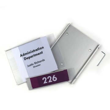 Tabliczka informacyjna na drzwi numer pokoju 115x144 mm (36+108) RHYTHM