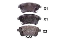 фото thumb №2, Ashika 50-0k-k22 набір гальмівних колодок гальмівних, гальма дискові