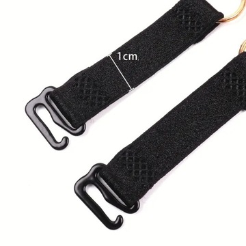 STRAPS Комплект декоративного регулируемого бюстгальтера с серебряными квадратными цирконами
