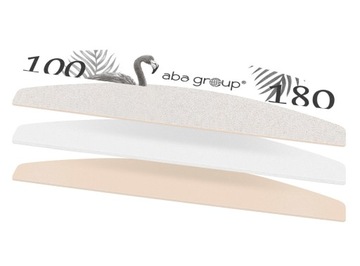 Pilnik do Paznokci 180/240 Łódka Półksiężyc Slim Folia Aba Group 100 szt