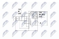 фото thumb №2, Шарнир наружный перед le/pr honda accord ix viii cr-v iii 2006-