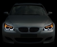 фото thumb №14, Bmw 5 e60 e61 03-07 лампи фари перед передні кільця led 3d чорний h7