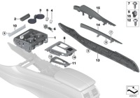 Bmw x6 f16 f86 x5 f15 f85 заглушка консолі тунель оригінальний номер європа  5116 9251987 Київ, фото thumb