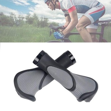Chwyty rowerowe ergonomiczne gripy rogi czarne