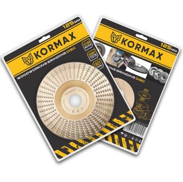 Диск для шлифовки дерева 125 мм, плоский рашпиль по дереву, резной Kormax