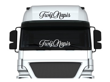 Naklejka NAPIS NA ZAMÓWIENIE na auto busa tir szybę przednią tylnią *140cm