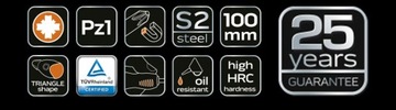 Поперечная отвертка pz1 x 100 мм, S2 - Neo