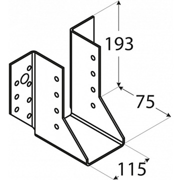 СОЕДИНИТЕЛЬ КРОНШТЕЙНА БАЛКИ WB34 115x193 СЕРТИФИКАТ