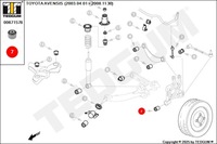 фото thumb №2, Втулка поворотна опора зад нижня toyota avensis