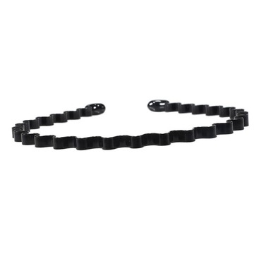 2szt Czarna Unisex Metalowa Falowana Opaska Do Włosów Antypoślizgowa Pętla Do Włosów Do Jogi Codzienna 02