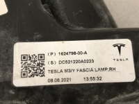 Tesla model 3 iii противотуманная фара правый бампера перед drl Оригинал, фото thumb